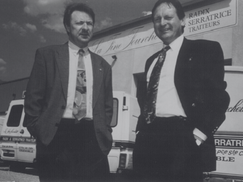Les familles Radix et Serratrice - Jacques Serratrice à gauche et Jean-Claude Radix à droite